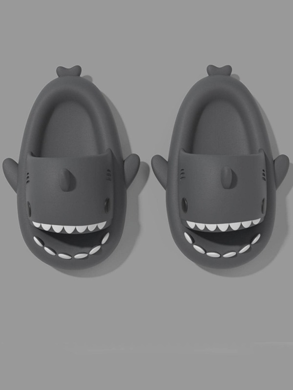 Fun Style Casual Shark Slippers For Couples Home Thick Sole Beach Sandals Indoor Office Shoes Shark Slides