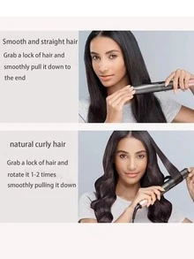 1 pieza Rizador de pelo 2 en 1 girante - Negro - Ver 7