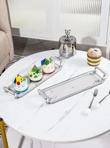 1 件带手柄的食品托盘圣诞礼物 - 銀色 - 查看 4