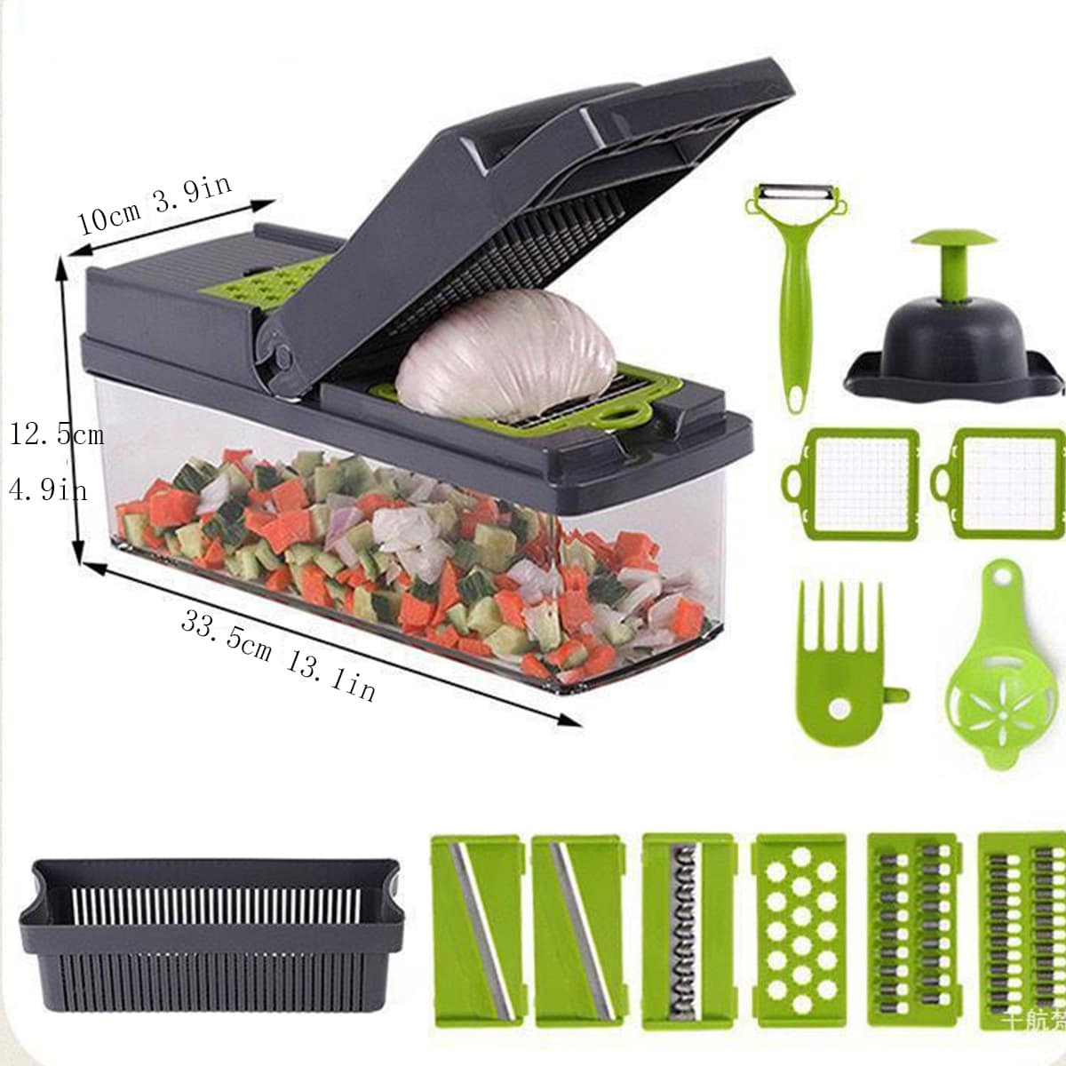 1set Multifunctional Manual Pressing Vegetable Slicer & Cutter For