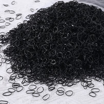 500pcs Girls' Mini Disposable Elastic Rubber Hair Bands For Daily Use