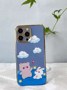 Cartoon Bear Phone Case,International Version, Not The Domestic Version - Blue - View 5