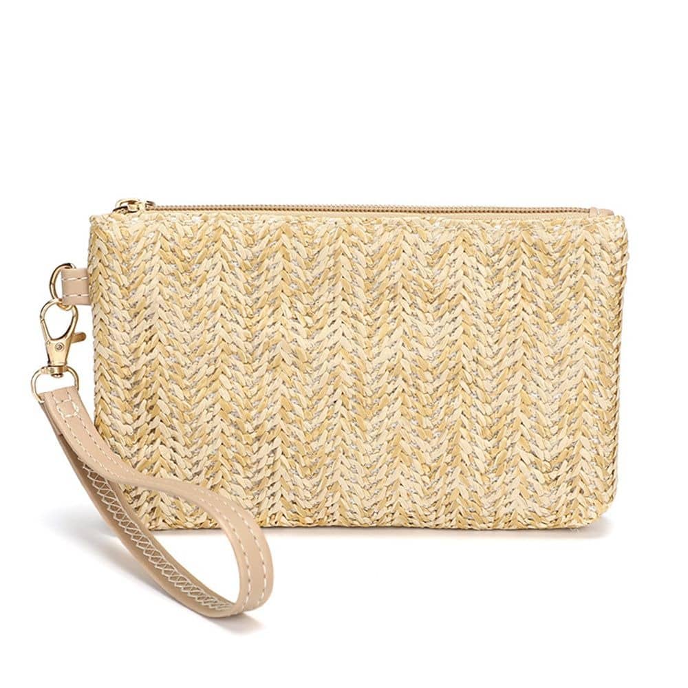 1 pieza Bolso clutch simple tejido adecuado para de mujeres uso diario - Caqui - View 1
