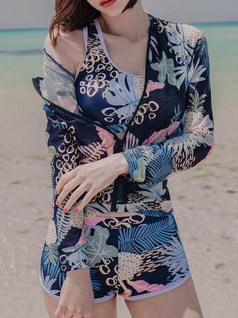 New Arrival Three Pieces Tankinis Beach Surfing Suit Summer