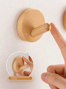 Bằng gỗ Móc treo tường , Tải Dung tích 5kg/11lb , Thích hợp Đối với Túi Và Quần áo - Lạc đà - Xem 5