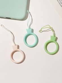 2 chiếc dây buộc điện thoại silicon màu ngẫu nhiên - Nhiều màu - Xem 2