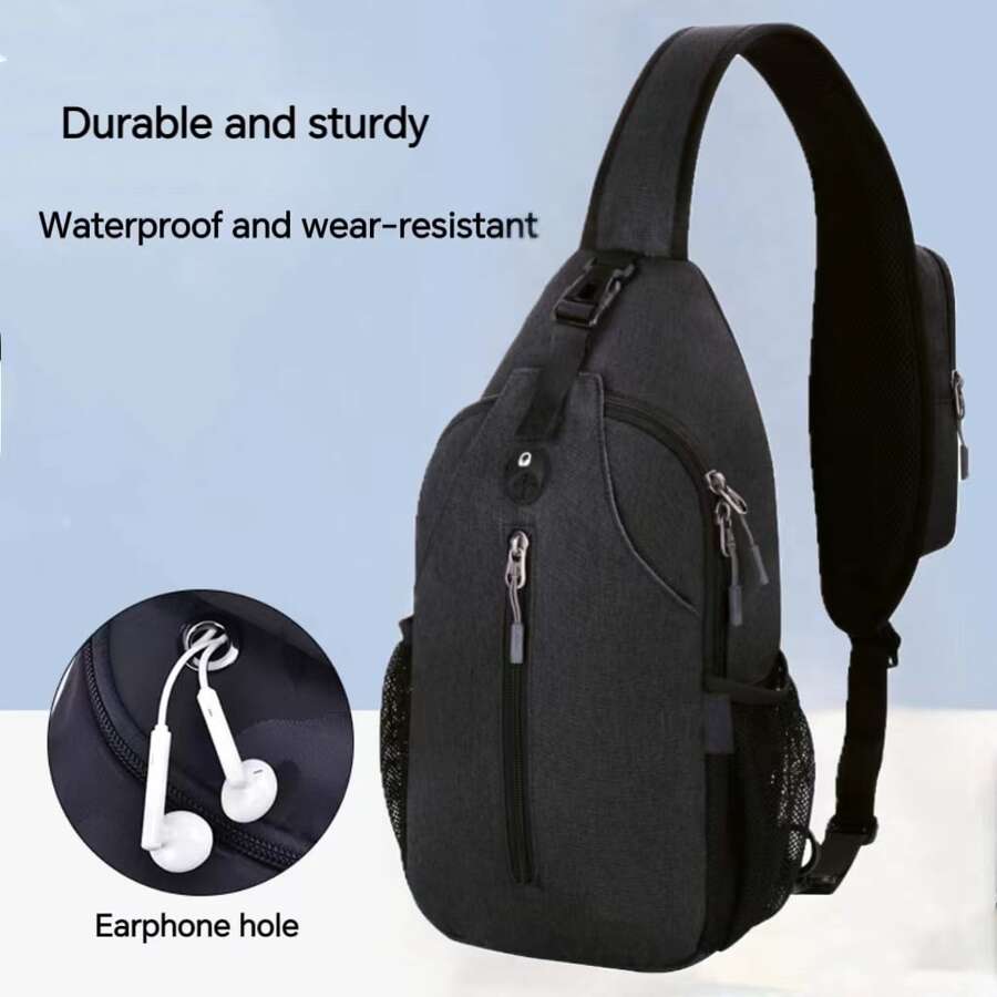 新款男士戶外胸包運動單肩包斜挎包運動包運動包