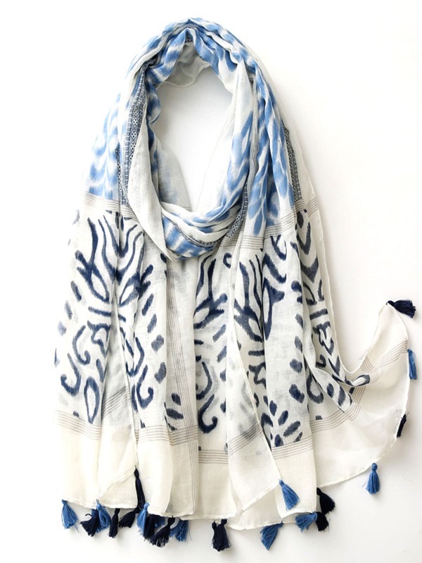 Boho 1pc Simple Printed Women's Scarf, New Autumn And Winter Collections, Keeps Warm, Anti-Uv, Multipurpose Neck Gaiter Shawl Accessories Women