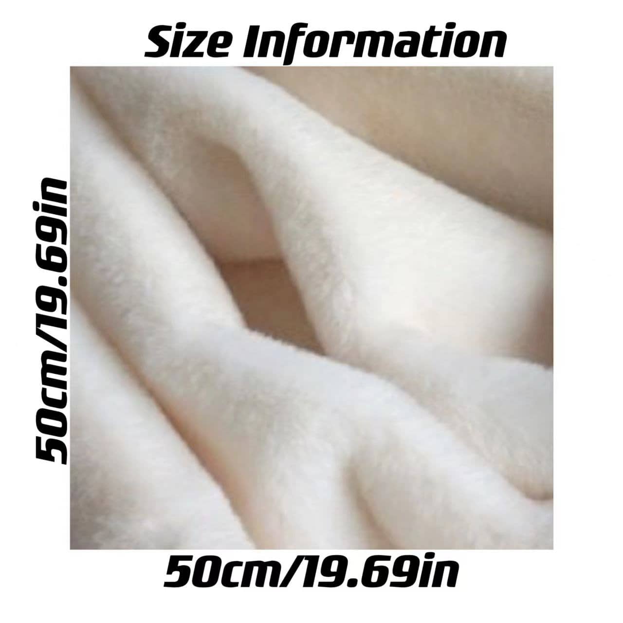 1pc Beige Faux Mink Plush Fabric, Suitable For Making Diy Stuffed Toys