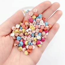 500入組7mm彩色字母珠子適用於DIY項鍊 - 500顆 - 查看 2