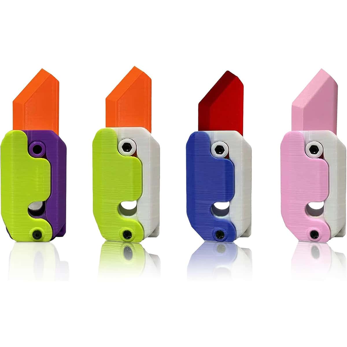 成人坐立不安玩具，3D 打印坐立不安刀玩具，EDC 坐立不安玩具感官玩具缓解焦虑压力玩具，非常适合 ADHD、ADD 和（1 件颜色随机）