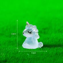 6pcs/Set Miniature Landscape Creative Animal Cartoon Unicorn Figurines Diy Car Accessories Night Light Doll Best Gifts Birthday