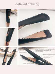 1 pieza Rizador de pelo 2 en 1 girante - Negro - Ver 8