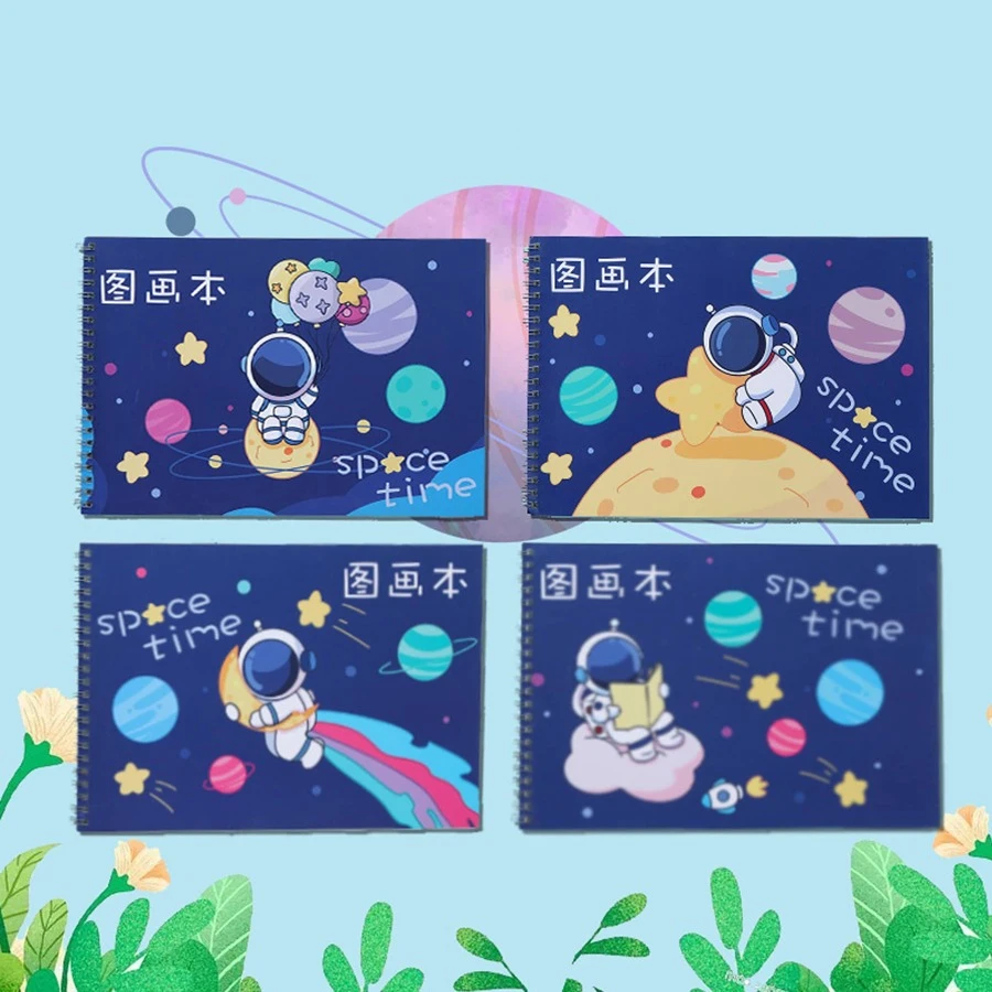 1 Cuaderno De Dibujo De Graffiti De Dibujos Animados Para Niños - Azul - Ver 1