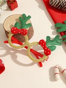 1入組聖誕馴鹿裝飾用品個人電腦邊框眼鏡,偉大適用於聖誕晚會服飾和禮品