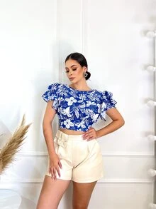 Women Tops - 寶藍色 - 查看 4