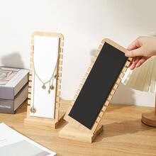 1pc Bamboo & Wood Jewelry Display Stand For Necklaces, Bracelets, Pendants, Ideal For Live Streaming Room, Jewelry Counter, Dressing Table Decoration - Black - View 7