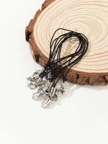 100入組diy金屬環長繩,帶龍蝦扣吊飾/手機/隨身碟掛繩 - 彩色 - 查看 4