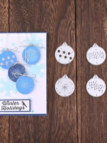 1入組聖誕裝飾物球圖案DIY切割模具