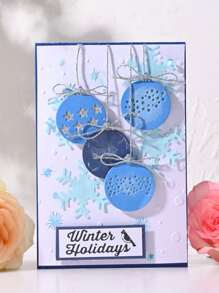 1入組聖誕裝飾物球圖案DIY切割模具