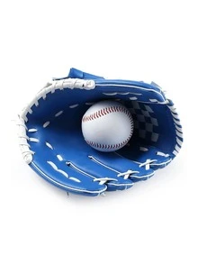 Guantes De Béisbol O Softbol De Adulto Engrosados, Para Lanzador, Bateador, Receptor, Posición Del Infield Y Outfield - Azul - Ver 2