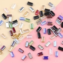 50入組4x8mm Ab色長方形玻璃水晶珠,可diy製作珠寶 - 1#混色 - 查看 4