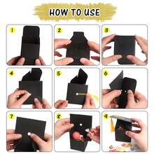 10入組畢業帽禮盒,甜點餅乾巧克力禮物用禮盒,適用於畢業典禮派對 - 黑色 - 查看 6