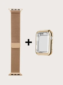 Vỏ đồng hồ & miếng dán bảo vệ màn hình Hộp đựng đồng hồ - Hoa hồng vàng - Xem 3