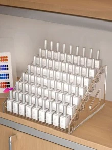 1pc Detachable Multi-Layer Cosmetic Storage Rack With Buckles, For Skincare And Nail Polish Organization,For Holiday Beach, Bathroom Collection, Bedroom Collection, Large Capacity