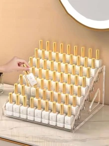 1pc Detachable Multi-Layer Cosmetic Storage Rack With Buckles, For Skincare And Nail Polish Organization,For Holiday Beach, Bathroom Collection, Bedroom Collection, Large Capacity