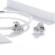 WOSTU 925純銀萬聖節系列帽銀原始吊墜適用於DIY首飾類女性女孩禮品