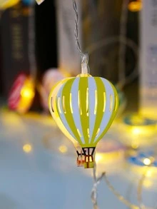 1pc New Hot Air Balloon LED String Light With Remote Control, Christmas Decorative Fairy Light - Multicolor - View 6