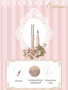 COLORROSE 超细液体眼线笔、眼线笔、下睫毛笔、卧蚕阴影笔、颜色浓烈、墨水流动顺畅、快干、防水防汗、黑色、600mg - 02黑色 - 查看 4