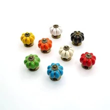 1pc Pumpkin-shaped Single Hole Drawer Knob/pull Handle, Suitable For Children's Room, Shoe Cabinet, Drawer, Wardrobe, Etc. - Beige - View 8