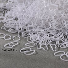 500pcs Girls' Mini Disposable Elastic Hair Ties, Suitable For Daily Use - White - View 4