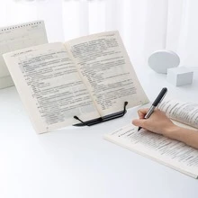 1pc Simple Metal Reading Stand Folding Reading Stand Portable Reading Book Stand Music Stand - Black - View 2