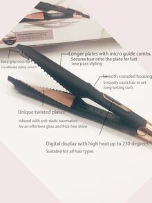 1 pieza Rizador de pelo 2 en 1 girante - Negro - Ver 6