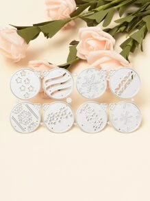 1入組聖誕裝飾物球圖案DIY切割模具