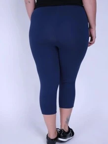 Plus Size Sports Leggings & Pants - Màu xanh hải quân - Xem 3