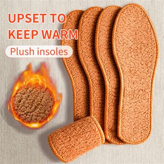 Winter Warm Heated Cashmere Thermal Insoles Thicken Soft Breathable Winter Sport Shoes For Man Woman Boots Pad Sole