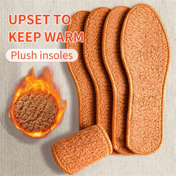 Winter Warm Heated Cashmere Thermal Insoles Thicken Soft Breathable Winter Sport Shoes For Man Woman Boots Pad Sole