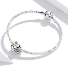 WOSTU 925純銀萬聖節系列帽銀原始吊墜適用於DIY首飾類女性女孩禮品