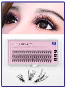 36 pestañas postizas clásicas diarias de larga duración - Negro - Ver 1