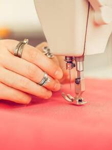 1入組鉤針手指環調節鉤針織環,開放式線引導指夾織物套 - 銀色 - 查看 5