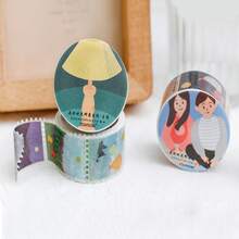 2pcs/set Creative Animal & Plant Decorative Sticker Washi Tape, Random Colors - Multicolor - View 6