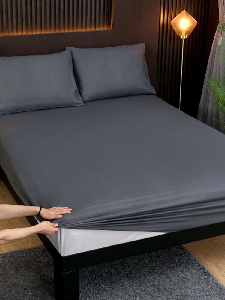 Fashion Solid Color Thickened Flannel Bed Cover For Single/double Bed, Multi Size Option - 138cm*190cm - View 1