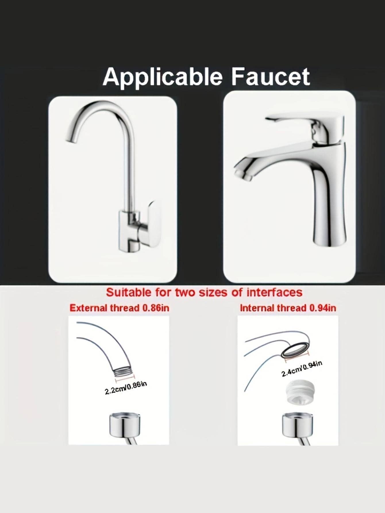 1080° Rotatable Faucet Extender, Bathroom Anti Splash Water Mouth For