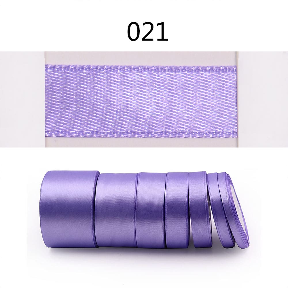 1 cuộn Màu thuần Xa ten Ruy băng Chất vải Lụa Ruy băng Hoàn hảo Đối với Thủ công mỹ nghệ , Nơ cột tóc Qủa tặng Dây Quấn Đối với Mỗi Lễ hội ( Tím Màu sắc ) - Màu tím - Xem 1
