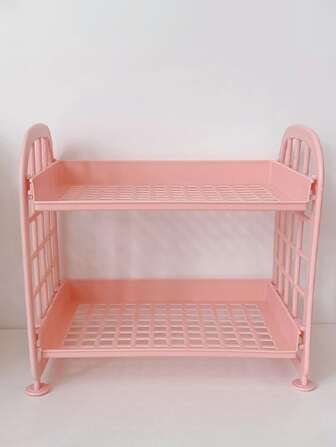 1pc Student Dormitory Double Layer Foldable Shelf Desktop Bathroom Organizer Rack, Room, Bathroom, House, Pink Room, Living Travel Stuff, Gift Bag, Gifts For Mom, Dad, Men, Friends, Teacher, Birthday, Wedding, Desk, Shelves, Accessories, Gift Boxes, Funny Gift, Storage Bag, Makeup Bag, Storage, Makeup Organizer, Toiletry Bag, Desk Organiser, Cosmetic Bag, Makeup Pouch, Make Up Organizer, Make Up Pouch, Make Up Bags, Jewellery Box, Pouch, Makeup Brush Holder, Brush Holder, Perfume Organiser, Pouch Bag, Gifts Christmas Gifts, Gift Ideas For Women