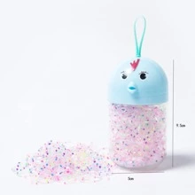 1桶童裝一次性髮圈,女孩和嬰兒用的彈性橡膠筋,黑色,不傷髮